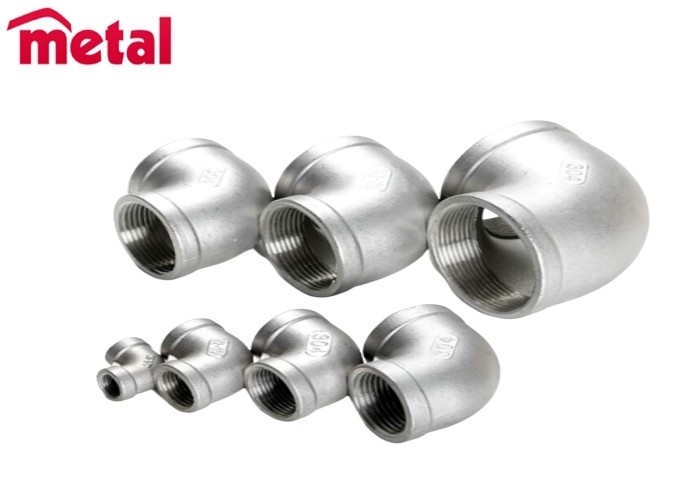 DN25 1inch 90 degree threaded elbow fittings stainless steel 304 Sch80 Pressure2000 hot sale ANSI b16.5