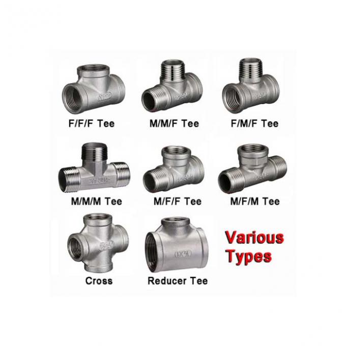 ASME B16.9 TR Песчаная проката из нержавеющей стали Редуцирующий Tee равный TEE 1/8 "-60" Butt сварный SS трубный фитинг 3