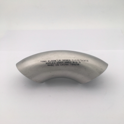 1-1/2" SCH10 ANSI B16.9 Duplex 2507 90 Degree LR Elbow Industrial Pipe Fitting
