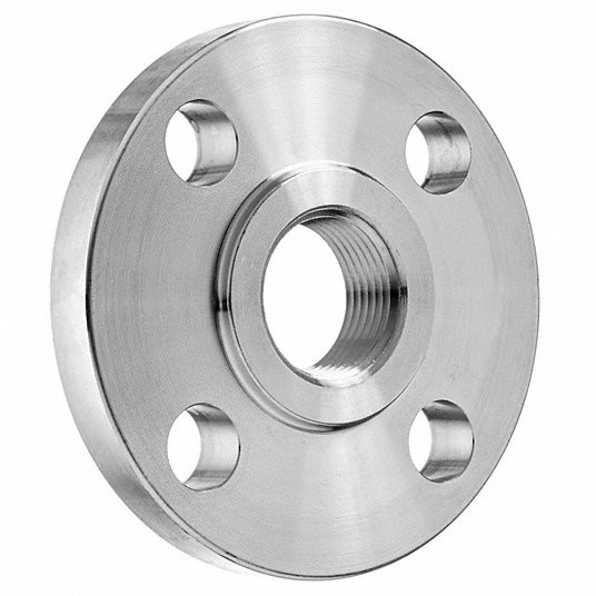 304 Stainless Steel Class 150 Threaded Flange 3" Npt Female Sliver