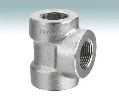 TH Stright Tee Threaded Fitting Forged Pipe Fitting NPS 1/8