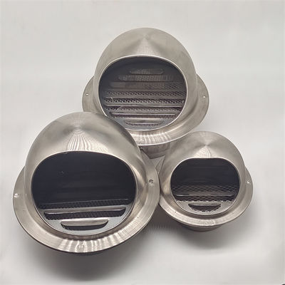 4" Stainless Steel Round Kitchen Wall Exhaust Waterproof Ventilation Mushroom Pipe Air Vent Cap Cover