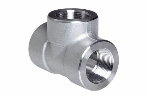 Threaded Female Tee Stainless Steel Forged Pipe Fittings  Industrial Pipe Fittings ASME B16.9